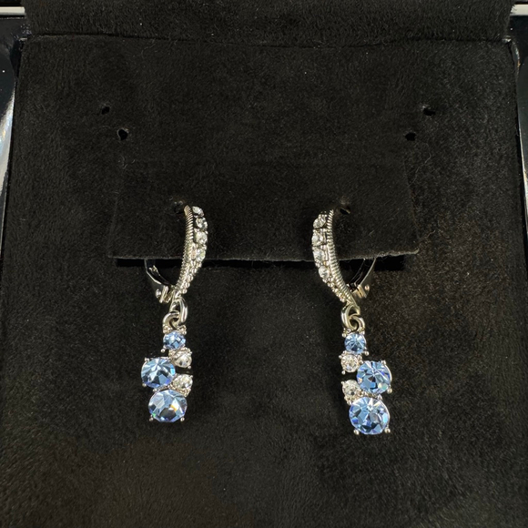Givenchy Jewelry - GIVENCHY Silver-Tone Scatter Cluster Blue Drop Earrings